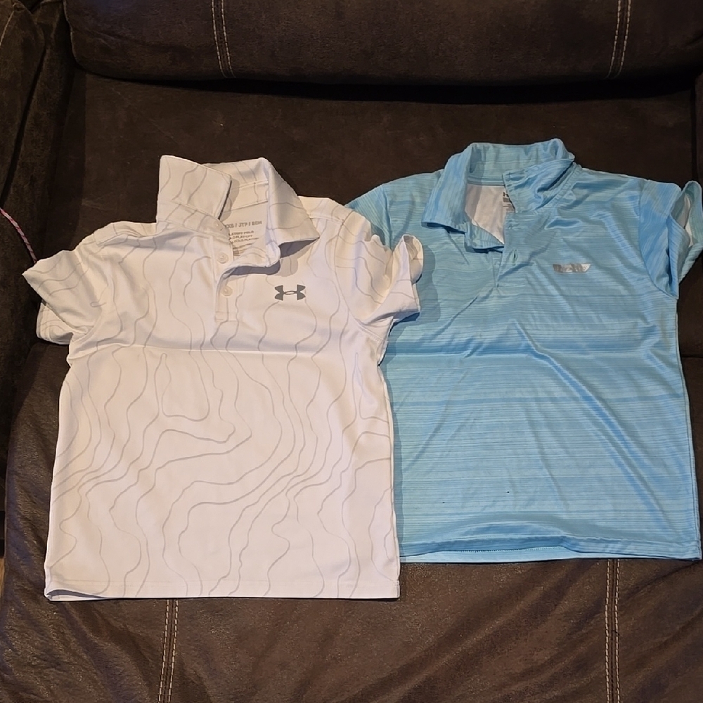 Under Armour and Kids' White and Blue Polo Shirts